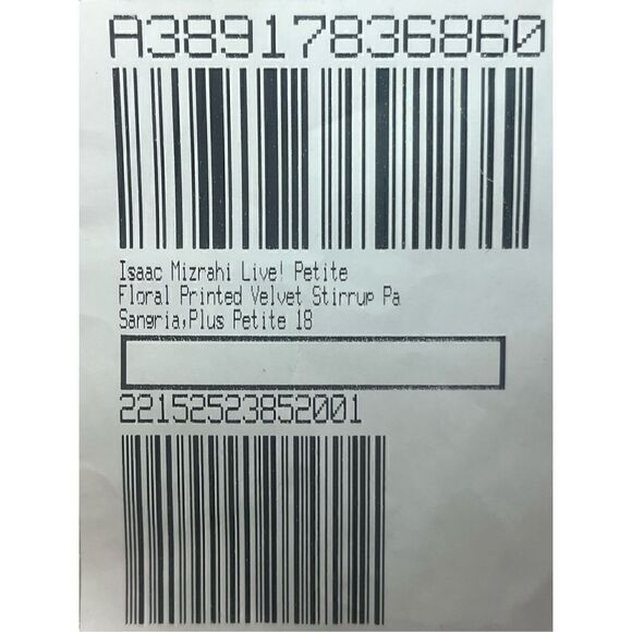 Isaac Mizrahi Live! Petite Floral Printed Velvet Stirrup Pants NEW - Picture 10 of 10